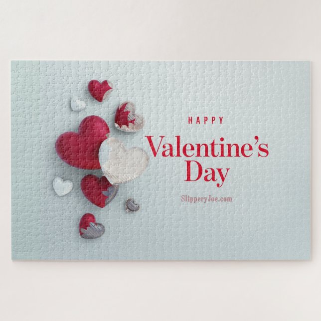 SlipperyJoe's modern Valentine's Day layout artist Jigsaw Puzzle (Horizontal)