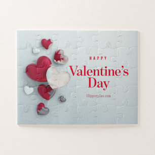 SlipperyJoe's modern Valentine's Day layout artist Jigsaw Puzzle