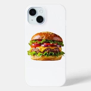 SlipperyJoe's mouthwatering cheeseburger crispy ba iPhone 15 Case