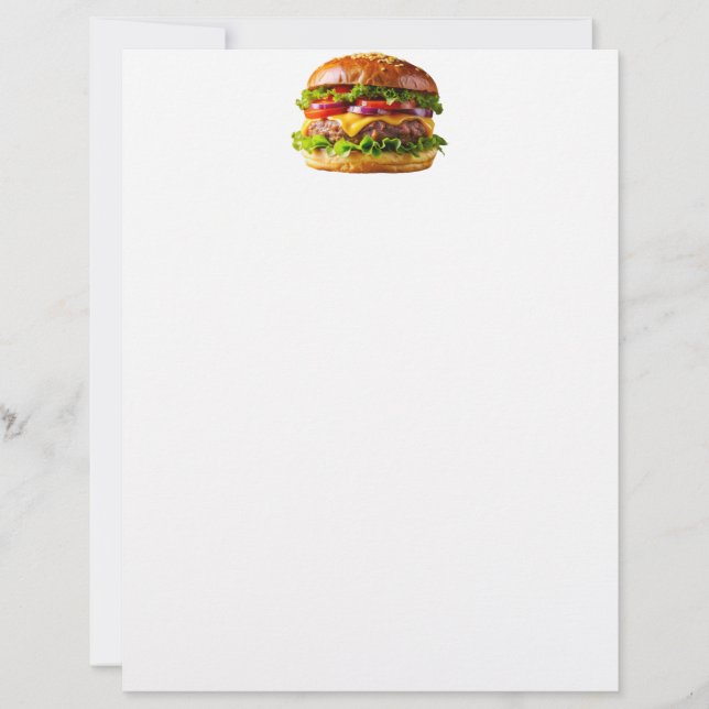 SlipperyJoe's mouthwatering cheeseburger crispy ba Custom Letterhead (Front)