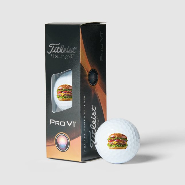 SlipperyJoe's mouthwatering cheeseburger crispy ba Golf Balls (Packaging)