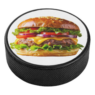 SlipperyJoe's mouthwatering cheeseburger crispy ba Hockey Puck