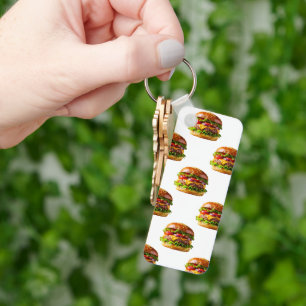 SlipperyJoe's mouthwatering cheeseburger crispy ba Key Ring