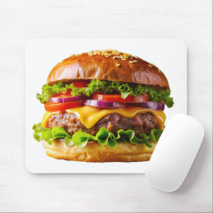 SlipperyJoe's mouthwatering cheeseburger crispy ba Mouse Mat