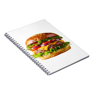 SlipperyJoe's mouthwatering cheeseburger crispy ba Notebook