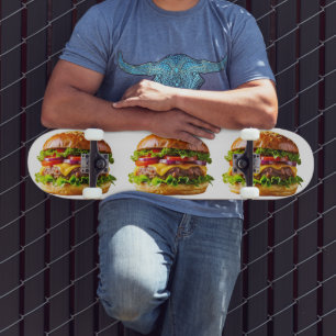 SlipperyJoe's mouthwatering cheeseburger crispy ba Skateboard