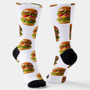 SlipperyJoe's mouthwatering cheeseburger crispy ba Socks