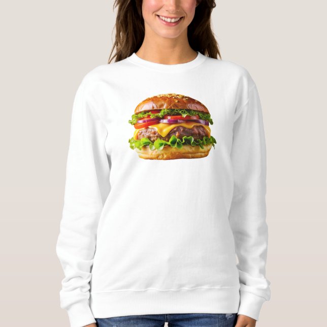 SlipperyJoe's mouthwatering cheeseburger crispy ba Sweatshirt (Front)