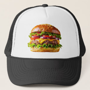SlipperyJoe's mouthwatering cheeseburger crispy ba Trucker Hat