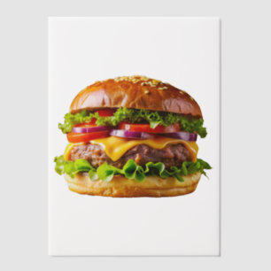 SlipperyJoe's mouthwatering cheeseburger crispy ba Vellum Invitations