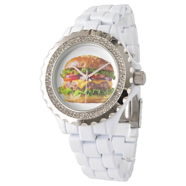 SlipperyJoe's mouthwatering cheeseburger crispy ba Watch (Angled)