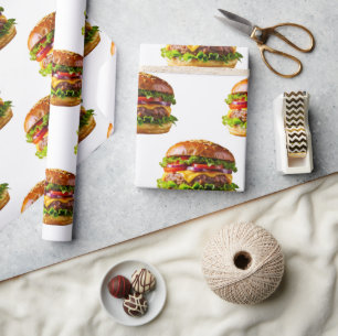 SlipperyJoe's mouthwatering cheeseburger crispy ba Wrapping Paper