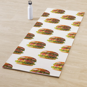 SlipperyJoe's mouthwatering cheeseburger crispy ba Yoga Mat