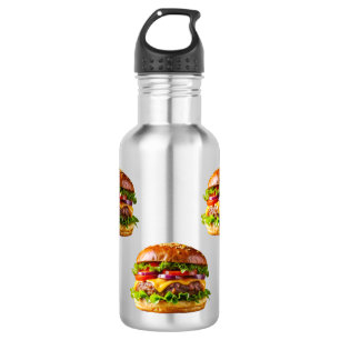SlipperyJoe's mouthwatering stacked hamburger thic 532 Ml Water Bottle