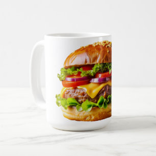 SlipperyJoe's mouthwatering stacked hamburger thic Coffee Mug