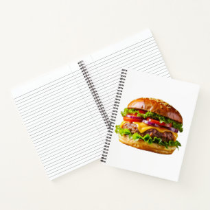 SlipperyJoe's mouthwatering stacked hamburger thic Notebook