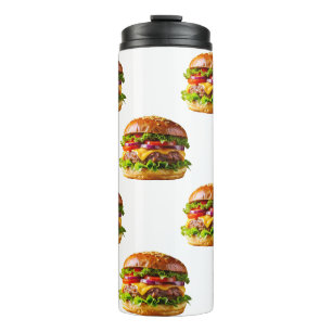 SlipperyJoe's mouthwatering stacked hamburger thic Thermal Tumbler