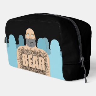 SlipperyJoe's muscular bald bear man stylised cart Dopp Kit