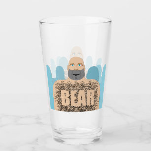 SlipperyJoe's muscular bald bear man stylised cart Glass