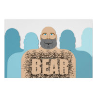 SlipperyJoe's muscular bald bear man stylised cart