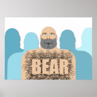 SlipperyJoe's muscular bald bear man stylised cart
