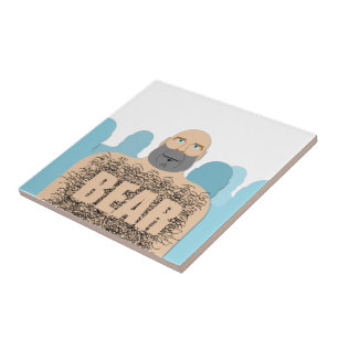 SlipperyJoe's muscular bald bear man stylised cart Tile