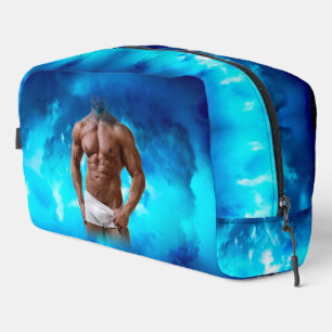 SlipperyJoe's muscular bearded man shirtless sixpa Dopp Kit