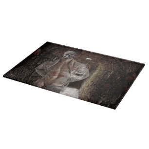 SlipperyJoe's muscular ghost stone dimly lit tunne Cutting Board