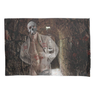 SlipperyJoe's muscular ghost stone dimly lit tunne Pillowcase