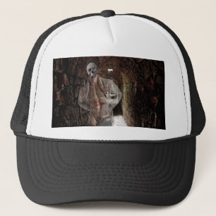 SlipperyJoe's muscular ghost stone dimly lit tunne Trucker Hat