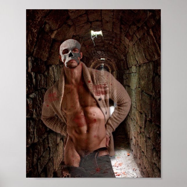 SlipperyJoe's muscular ghost stone tunnel Hallowee Poster (Front)
