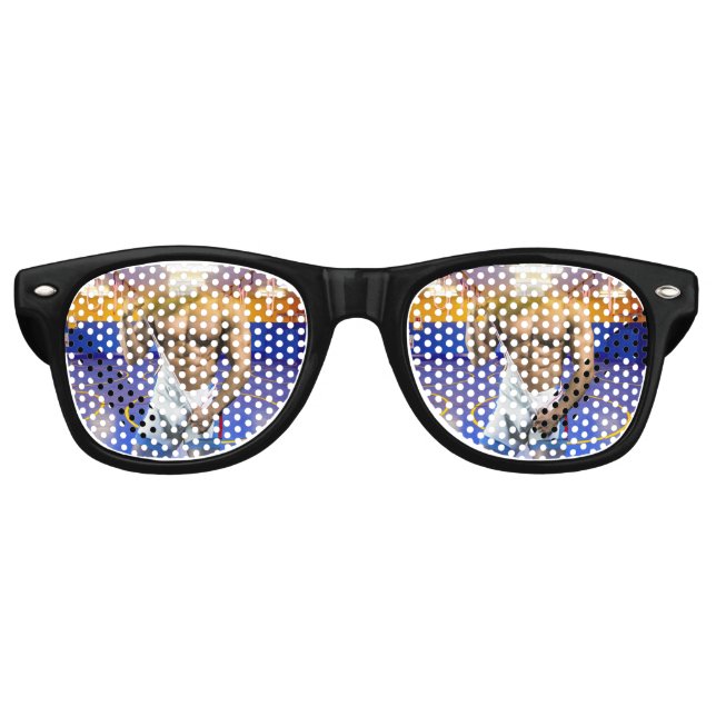 SlipperyJoe's muscular man bulge six-pack gym trai Retro Sunglasses (Front)