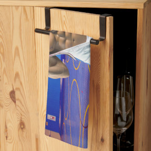 SlipperyJoe's muscular man bulge six-pack gym trai Tea Towel