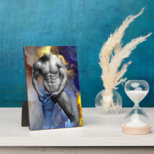 SlipperyJoe's muscular man physique steamy shirtle Plaque