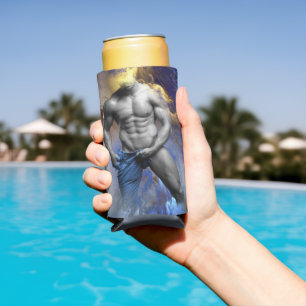 SlipperyJoe's muscular man physique steamy shirtle Seltzer Can Cooler