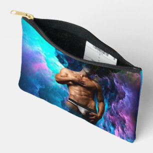 SlipperyJoe's muscular man underwear bulge cosmic  Accessory Pouch