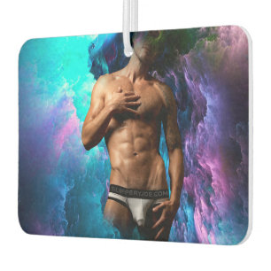 SlipperyJoe's muscular man underwear bulge cosmic Car Air Freshener