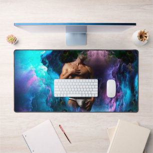 SlipperyJoe's muscular man underwear bulge cosmic  Desk Mat