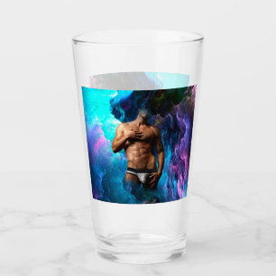 SlipperyJoe's muscular man underwear bulge cosmic  Glass