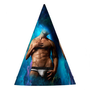 SlipperyJoe's muscular man underwear bulge cosmic  Party Hat