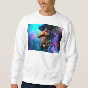 SlipperyJoe's muscular man underwear bulge cosmic  Sweatshirt
