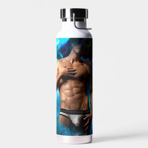 SlipperyJoe's muscular man underwear bulge cosmic  Water Bottle