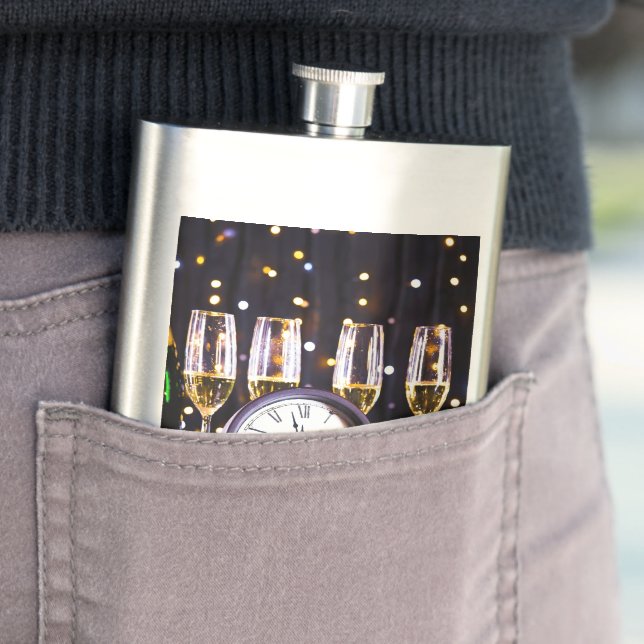 SlipperyJoe's New Year thrilling moments classic c Hip Flask (In Situ)