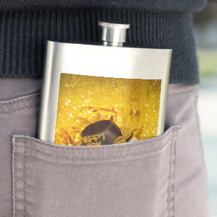 SlipperyJoe's New Year's Eve celebration festive g Hip Flask