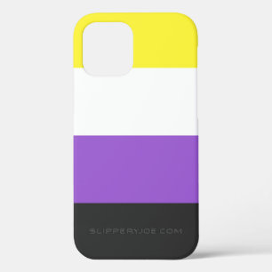 SlipperyJoe's Nonbinary Pride Flag gay gifts LGBTQ iPhone 12 Pro Case