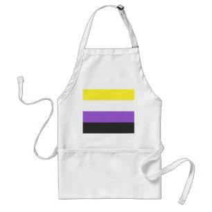 SlipperyJoe's Nonbinary Pride Flag gay gifts LGBTQ Standard Apron