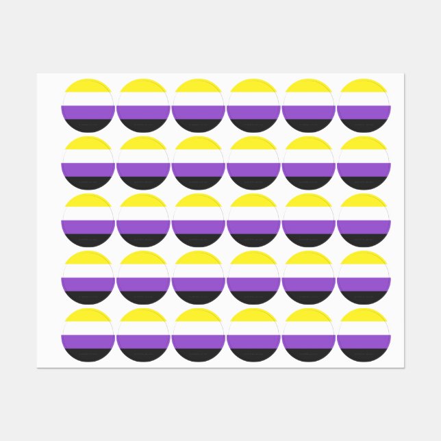 SlipperyJoe's Nonbinary Pride Flag yellow white pu (Sheet)