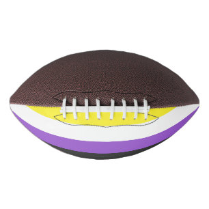 SlipperyJoe's Nonbinary Pride Flag yellow white pu American Football