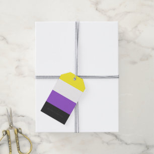 SlipperyJoe's Nonbinary Pride Flag yellow white pu Gift Tags