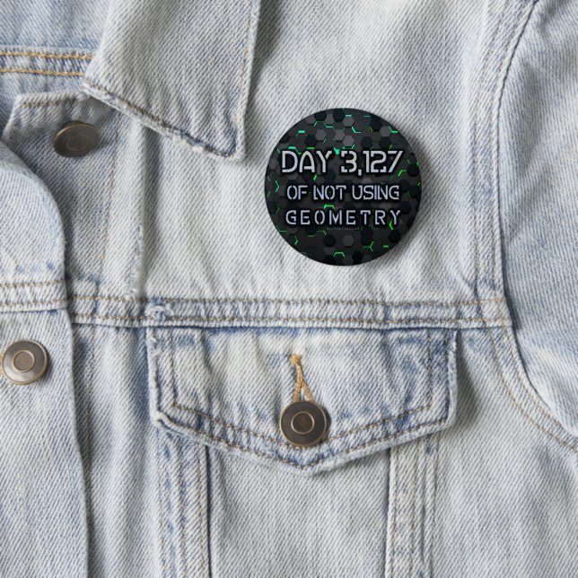 SlipperyJoe's not using geometry interlocking hexa 6 Cm Round Badge (In Situ)